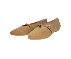 Esporre Zick Ladies Camel Fabric Low Mary Jane