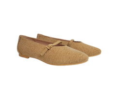 Esporre Zick Ladies Camel Fabric Low Mary Jane