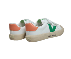 Victoria 1065179 Childrens White/Green Leather Sneakers