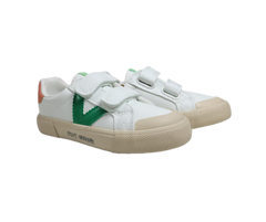 Victoria 1065179 Childrens White/Green Leather Sneakers