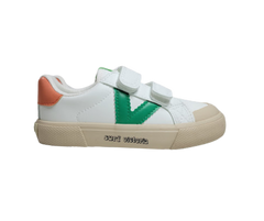 Victoria 1065179 Childrens White/Green Leather Sneakers