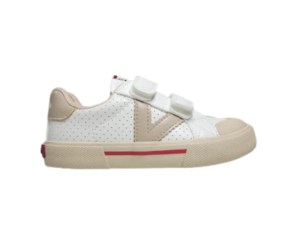 Victoria 1355102 Childrens White/Cream Leather Sneakers