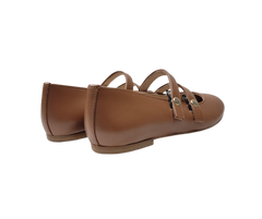 Luccini 9050 Camel Double Strap Mary Jane