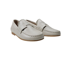 Luccini 9074 Boys Ivory Loafer