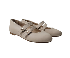 Luccini 9050 Beige Double Strap Mary Jane