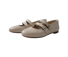 Luccini 9050 Beige Double Strap Mary Jane
