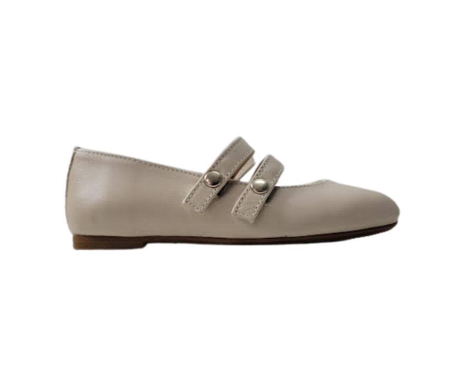 Luccini 9050 Beige Double Strap Mary Jane