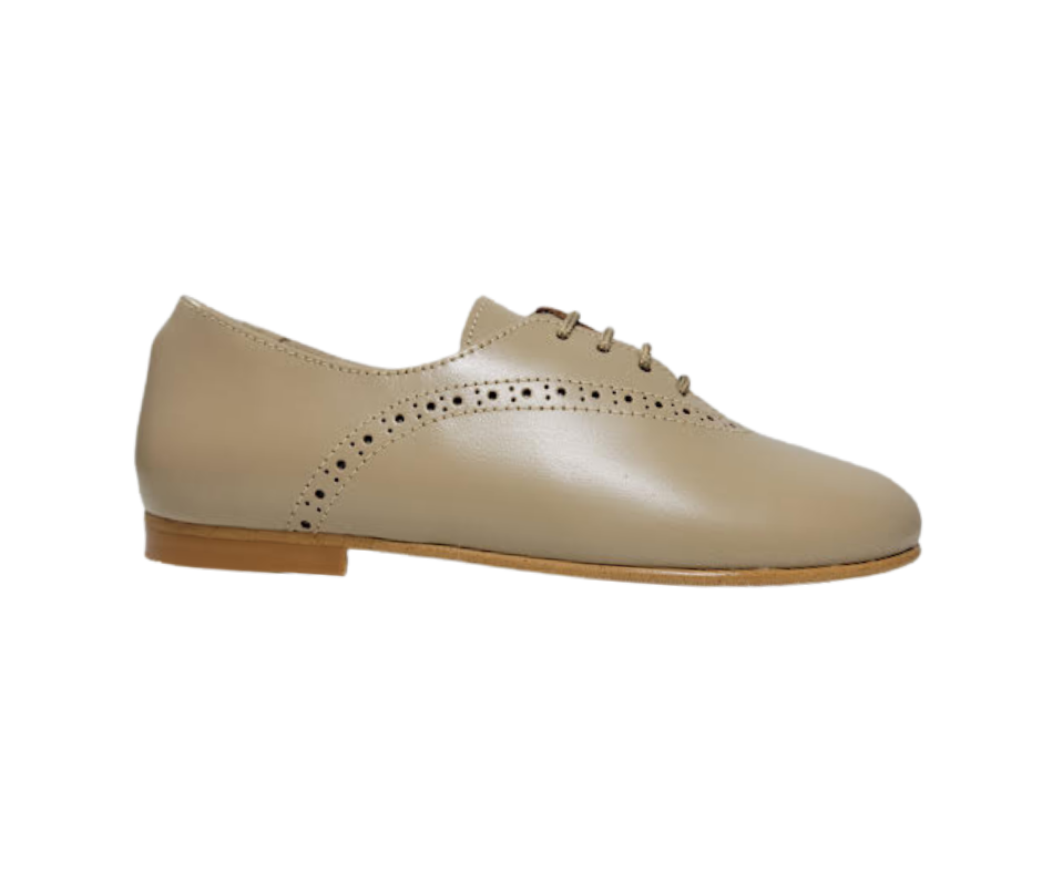 Luccini 9069 Boys Nude Beige Lace Dress Shoe