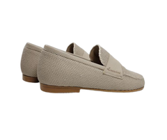 Luccini 9072 Boys Beige Fabric Dress Shoe