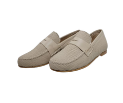 Luccini 9072 Boys Beige Fabric Dress Shoe