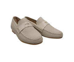 Luccini 9072 Boys Beige Fabric Dress Shoe
