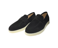 Blublonc Olivia Ladies Black Suede Sneaker Shoe