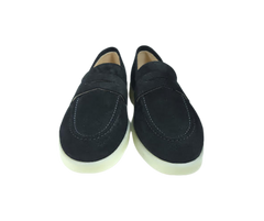 Blublonc Olivia Ladies Black Suede Sneaker Shoe