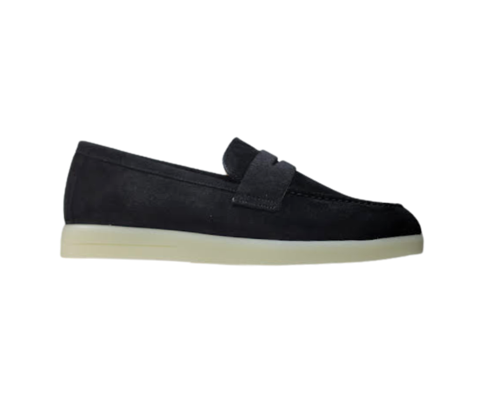 Blublonc Olivia Ladies Black Suede Sneaker Shoe