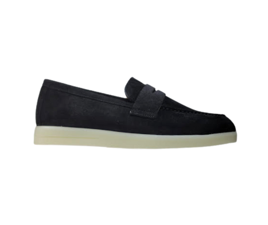 Blublonc Olivia Ladies Black Suede Sneaker Shoe