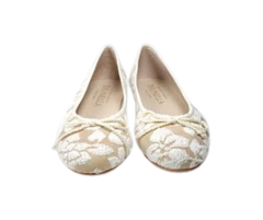 Brunella Bailarina Ladies Beige Fabric leather flats with bow