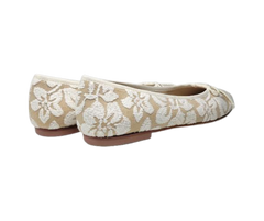 Brunella Bailarina Ladies Beige Fabric leather flats with bow