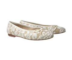 Brunella Bailarina Ladies Beige Fabric leather flats with bow