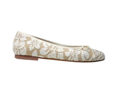 Brunella Bailarina Ladies Beige Fabric leather flats with bow
