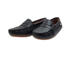 Ralph Migel Cosima Children's Black Leather Penny Loafer