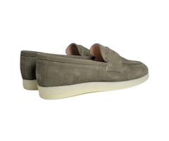 Blublonc Olivia Ladies Olive Suede Sneaker Shoe