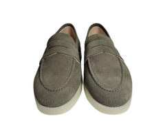 Blublonc Olivia Ladies Olive Suede Sneaker Shoe