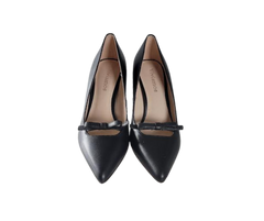 Viviamos Selma Ladies Black Leather Heel