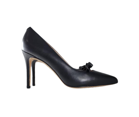 Viviamos Selma Ladies Black Leather Heel