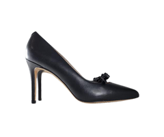 Viviamos Selma Ladies Black Leather Heel