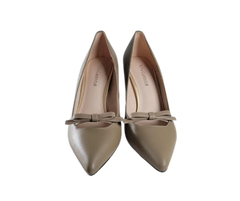 Viviamos Selma Ladies Taupe Leather Heel
