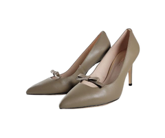 Viviamos Selma Ladies Taupe Leather Heel
