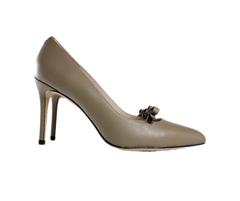 Viviamos Selma Ladies Taupe Leather Heel