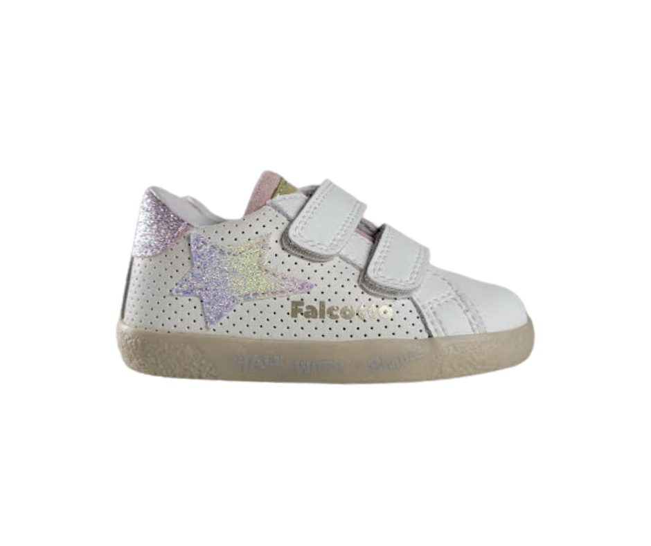 Falcotto Alnoite Children's White/Pink Sneaker