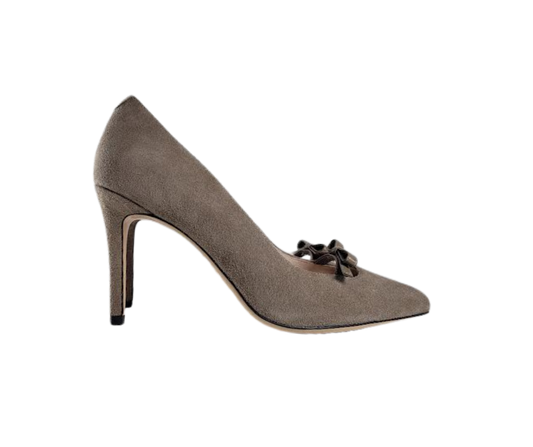 Viviamos Selma Ladies Taupe Suede Heel