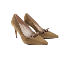 Viviamos Selma Ladies Camel Suede Heel