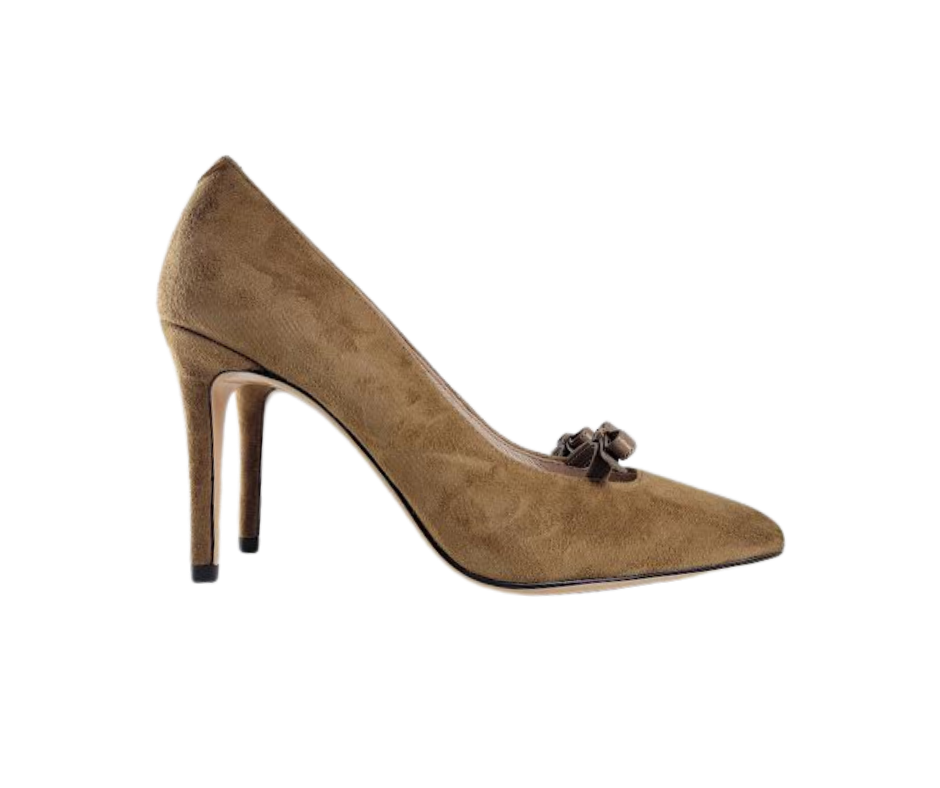 Viviamos Selma Ladies Camel Suede Heel