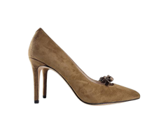 Viviamos Selma Ladies Camel Suede Heel