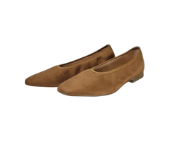 Brunella S537 Ladies Camel Suede Flat