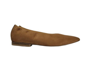 Brunella S537 Ladies Camel Suede Flat