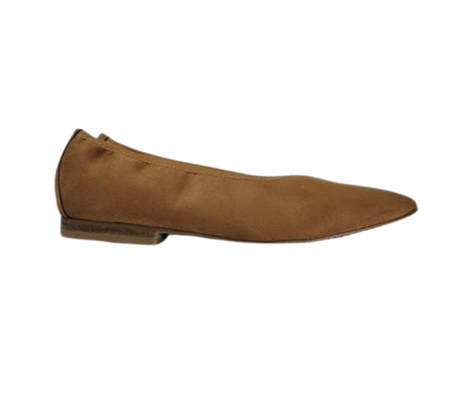 Brunella S537 Ladies Camel Suede Flat