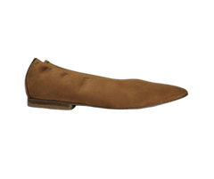 Brunella S537 Ladies Camel Suede Flat