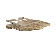 Brunella 707 Ladies Beige Woven Slingback