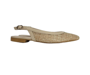 Brunella 707 Ladies Beige Woven Slingback