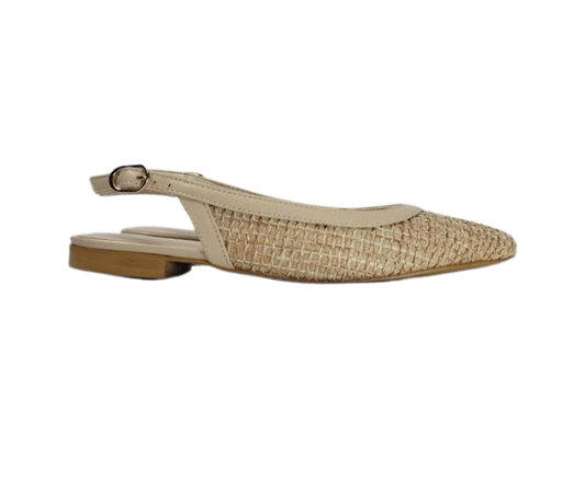 Brunella 707 Ladies Beige Woven Slingback