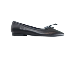 FS Lele Ladies Black Leather Ballet Flat