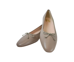 FS Lele Ladies Taupe Leather Ballet Flat