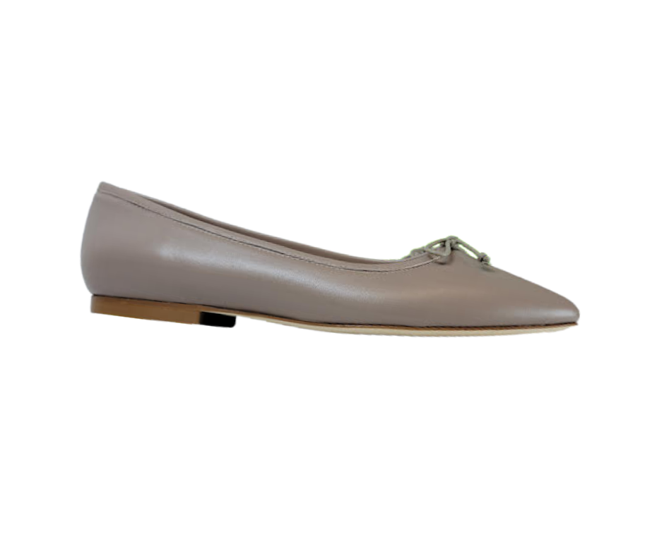 FS Lele Ladies Taupe Leather Ballet Flat