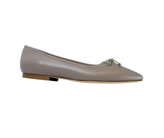 FS Lele Ladies Taupe Leather Ballet Flat