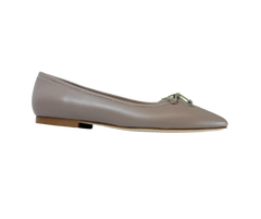 FS Lele Ladies Taupe Leather Ballet Flat