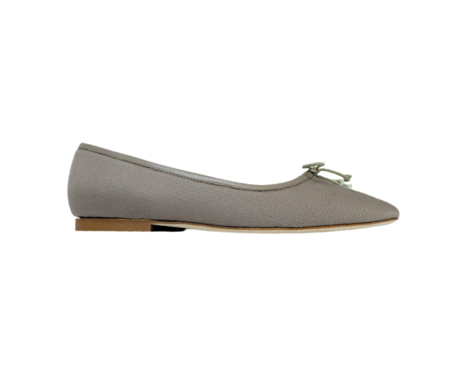FS Lele Ladies Taupe Canvas Ballet Flat